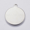 Tarnish Resistant 201 Stainless Steel Stamping Blank Tag Pendants STAS-P225-038P-1