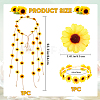 2Pcs 2 Styles Cloth Flower Hippie Headband Floral Crown OHAR-CP0001-18B-2