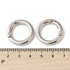 Nickel Plated Alloy Spring Gate Rings FIND-Q104-01B-P-3