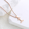 Stainless Steel Letter Pendant Necklaces for Women Men GR8130-9-1