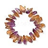 Electroplated Natural Quartz Crystal Beads Strands G-F800-D17-2
