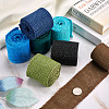 6 Rolls 6 Colors Burlap & Linen Ribbon OCOR-BT0001-03-6