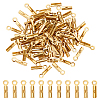 100Pcs Ion Plating(IP) 304 Stainless Steel Folding Crimp Cord Ends STAS-UN0061-66-1
