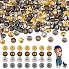 320Pcs 4 Colors Alloy Shank Buttons BUTT-FG0001-62-1