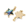 Natural Paua Shell Star Pendants KK-U043-22G-01-2