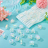 50Pcs 5 Styles UV Plating Rainbow Iridescent Acrylic Beads OACR-TA0004-67G-6