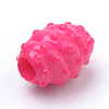 Bumpy Opaque Acrylic Large Hole Beads SACR-Q190-03-3