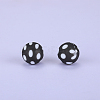 Printed Round Silicone Focal Beads SI-JX0056A-47-1