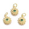 Brass Micro Pave Cubic Zirconia Pendants KK-P187-16H-G-1