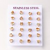 304 Stainless Steel Pave Cubic Zirconia Ear Studs X-EJEW-L095-8mm-03-3