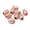 Rack Plating Brass European Beads KK-O125-06RG-1