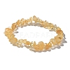 Chips Natural Citrine(Dyed & Heated) Beaded Stretch Bracelets BJEW-JB01826-08-2