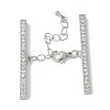 Brass Cubic Zirconia Chain Extender KK-F893-01P-1