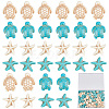 SUNNYCLUE 200Pcs 4 Styles Synthetic Howlite & Turquoise & Magnesite Beads G-SC0002-44-1