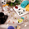 12Pcs 6 Style Alloy Enamel Dog Charms Locking Stitch Markers HJEW-PH01638-5