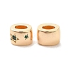 Brass Micro Pave Cubic Zirconia Beads KK-Q773-02G-02-1