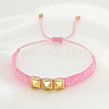 Glass Seed Braided Bead Bracelet BJEW-A121-24D-2