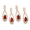Brass Micro Pave Cubic Zirconia Pendants KK-R111-003-A02-1