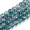 Baking Paint Glass Beads Strands DGLA-Q023-8mm-DB79-01-1