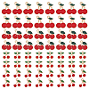 72Pcs 4 Styles Cherry Alloy Enamel Charms ENAM-UN0001-35-1