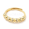 Rack Plating Brass Micro Pave Clear Cubic Zirconia Rings RJEW-E064-13G-2