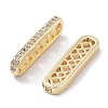 Brass Micro Pave Clear Cubic Zirconia Multi-Strands Links X-KK-B082-16G-1