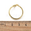 Brass Shell Cuff Rings for Women RJEW-C126-14G-5