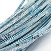 Silver Plated Imitation Leather Cords X-LC-R010-03E-2