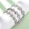 Brass Link Bracelets for Women BJEW-H209-01P-1