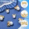 6Pcs 3 Styles Brass Plastic Pearl Pendants KK-CJ0005-53-3