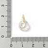 Rotatable Brass Micro Pave Cubic Zirconia Pendants KK-E791-18G-3
