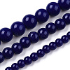 Opaque Solid Color Glass Beads Strands GLAA-T032-P6mm-03-4