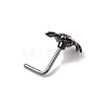 Heart Spider 316L Surgical Stainless Steel with Cubic Zirconia L-Shaped Nose Rings FS-WG44168-02-2