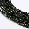 Natural Black Agate Bead Strands G-A130-3mm-K01-1
