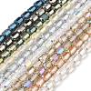 Electroplate Transparent Glass Beads Strands GLAA-C029-02A-1
