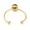 Brass Open Cuff Ring Components KK-Q799-01G-01-3