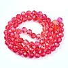 Baking Paint Transparent Glass Beads Strands DGLA-A035-T8mm-A02-3