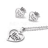 Mother's Day 304 Stainless Steel Jewelry Sets SJEW-D094-32P-3