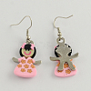 Alloy Polymer Clay Dangle Earrings EJEW-Q680-M05-2
