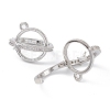 Rack Plating Brass Pave Clear Cubic Zirconia Bead Cage Pendants KK-G464-10P-3