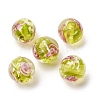 Luminous Handmade Glod Sand Lampwork Beads Strands LAMP-B028-03M-10mm-5
