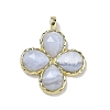 Natural Blue Lace Agate Faceted Pendants G-A308-01G-07-1