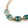 (Jewelry Parties Factory Sale)Golden Plated Brass Enamel Chain Bracelets BJEW-JB05881-01-2
