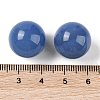 Natural Blue Agate No Hole Sphere Beads G-K353-04D-30-3