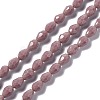Faceted Glass Beads Strands GLAA-E037-01B-1