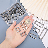 24Pcs 6 Style Rectangle Zinc Alloy Adjuster Buckles FIND-CA0008-58-3