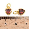 Brass Pave Cubic Zirconia Charms CU-CBA3D67-09G-01-3