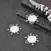Christmas Ornaments Alloy Snowflake Pendant Cabochon Settings TIBEP-O006-29AS-5