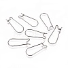 304 Stainless Steel Hoop Earrings Findings Kidney Ear Wires STAS-G200-01B-P-1