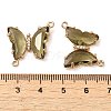 Brass Pave Faceted Glass Connector Charms FIND-Z020-04S-3